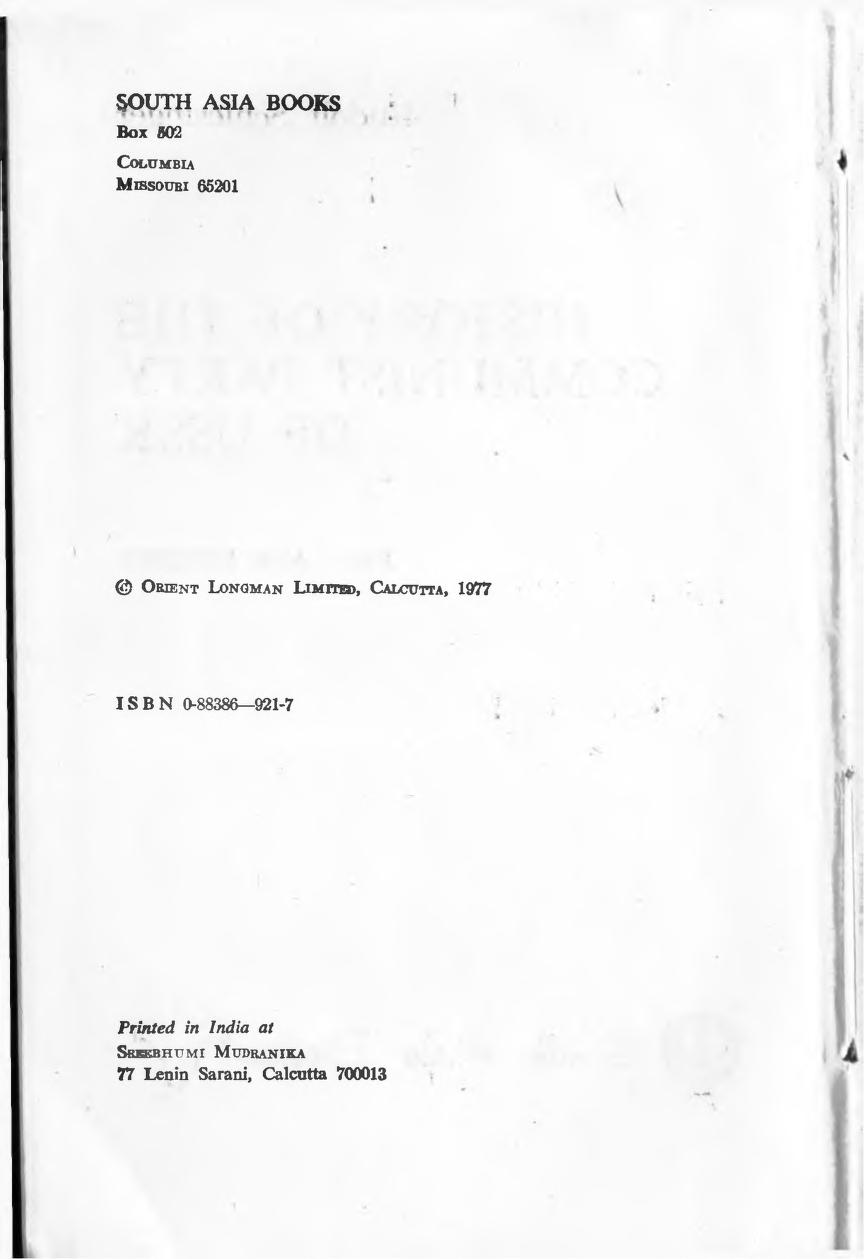 History of the Communist Party of USSR : Schlesinger, Rudolf 